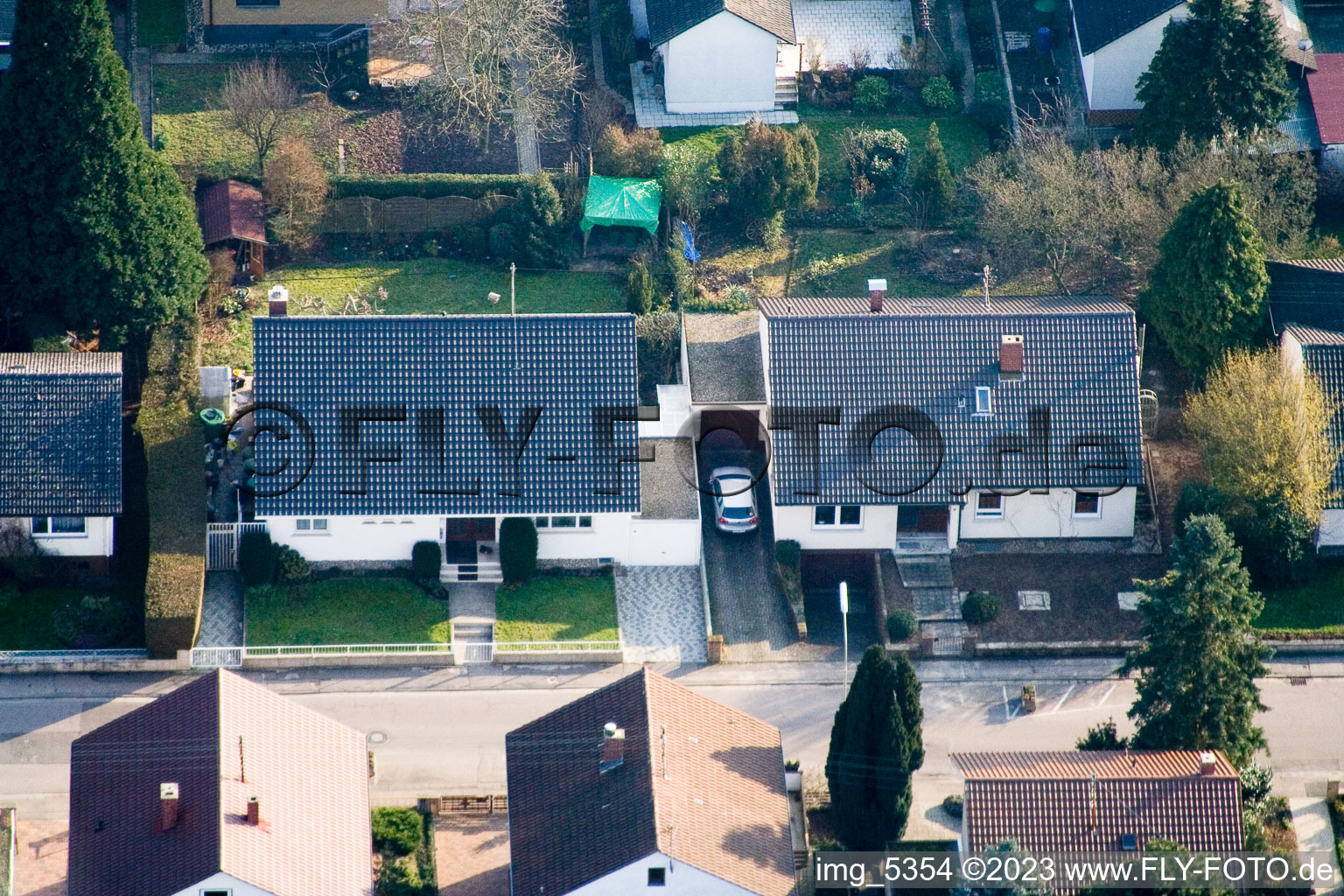 Kandel, Zeppelinstr im Bundesland Rheinland-Pfalz, Deutschland aus der Luft betrachtet
