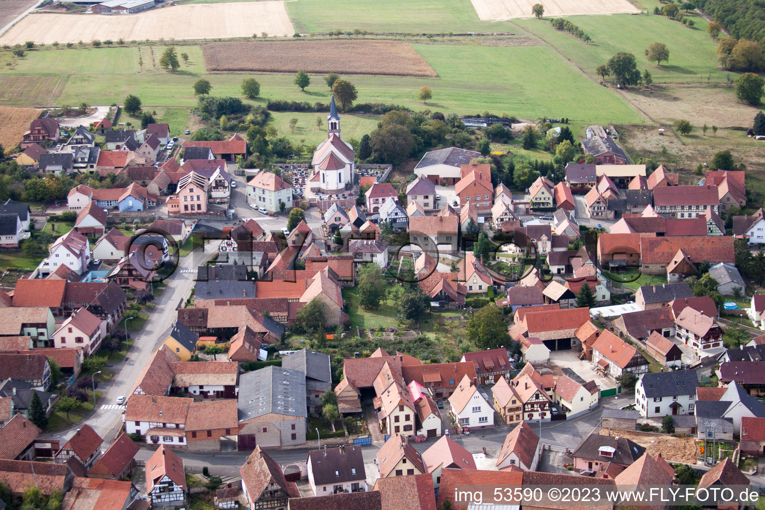 Lupstein im Bundesland Bas-Rhin, Frankreich von oben gesehen