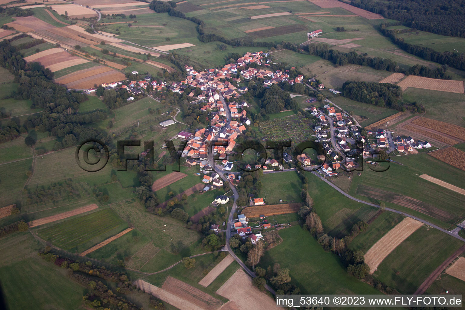 Griesbach im Bundesland Bas-Rhin, Frankreich aus der Luft betrachtet