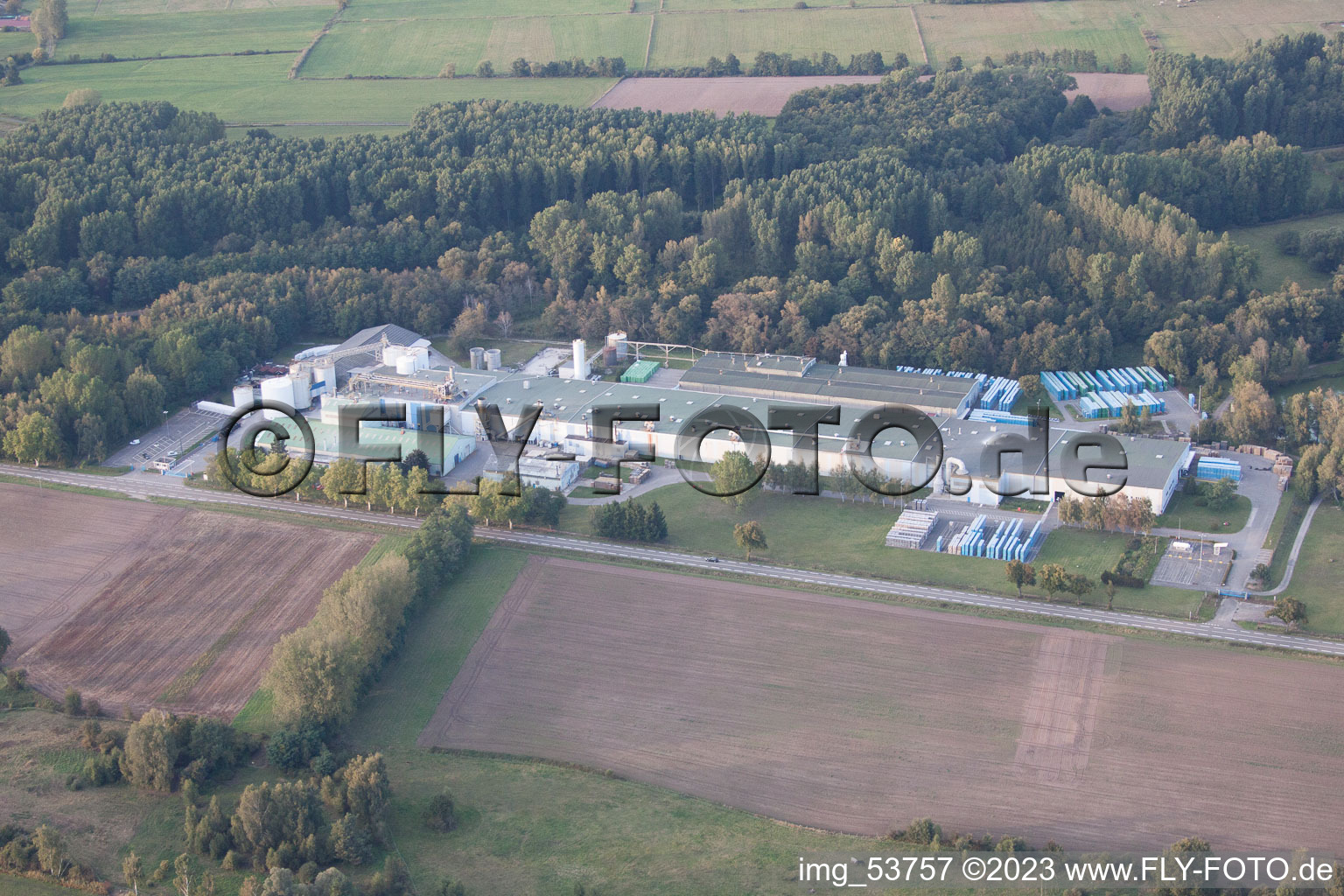 Luftbild von Altenstadt im Bundesland Bas-Rhin, Frankreich