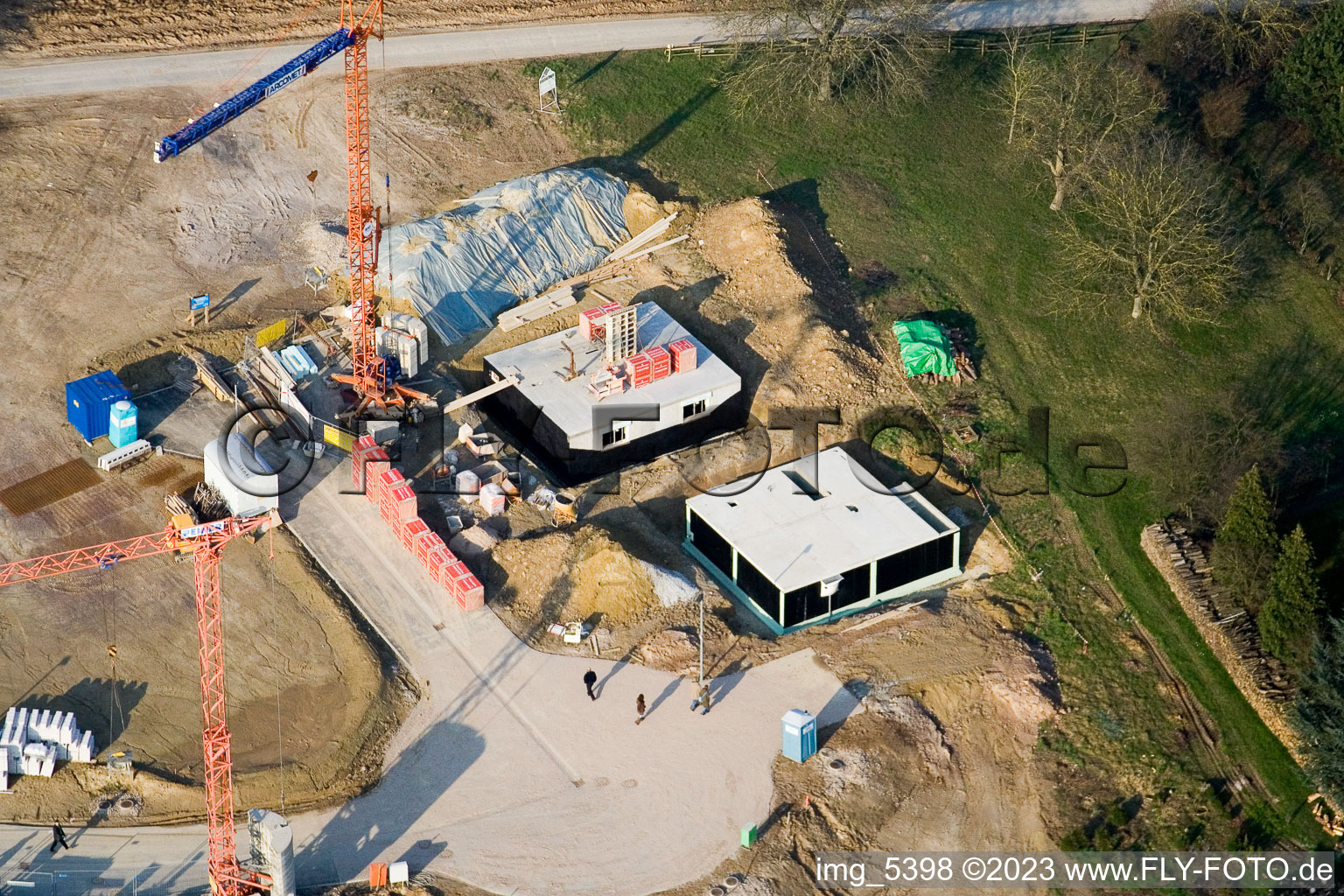 Kandel, Neubaugebiet Am Höhenweg im Bundesland Rheinland-Pfalz, Deutschland aus der Drohnenperspektive