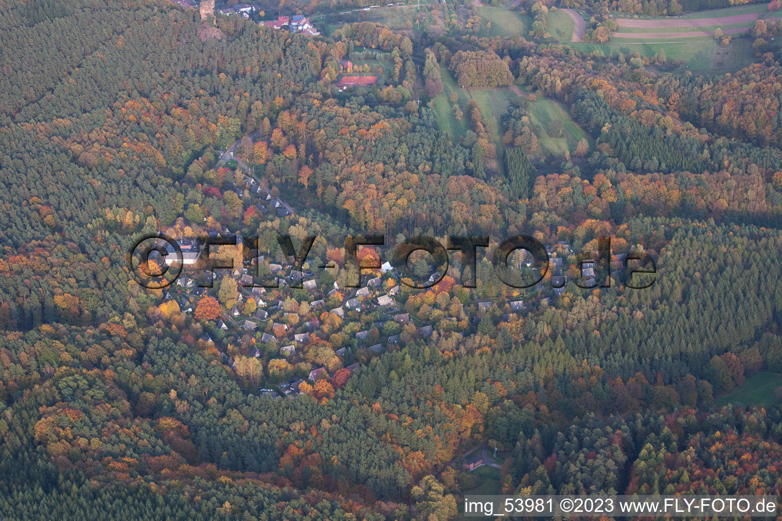 Darstein im Bundesland Rheinland-Pfalz, Deutschland vom Flugzeug aus