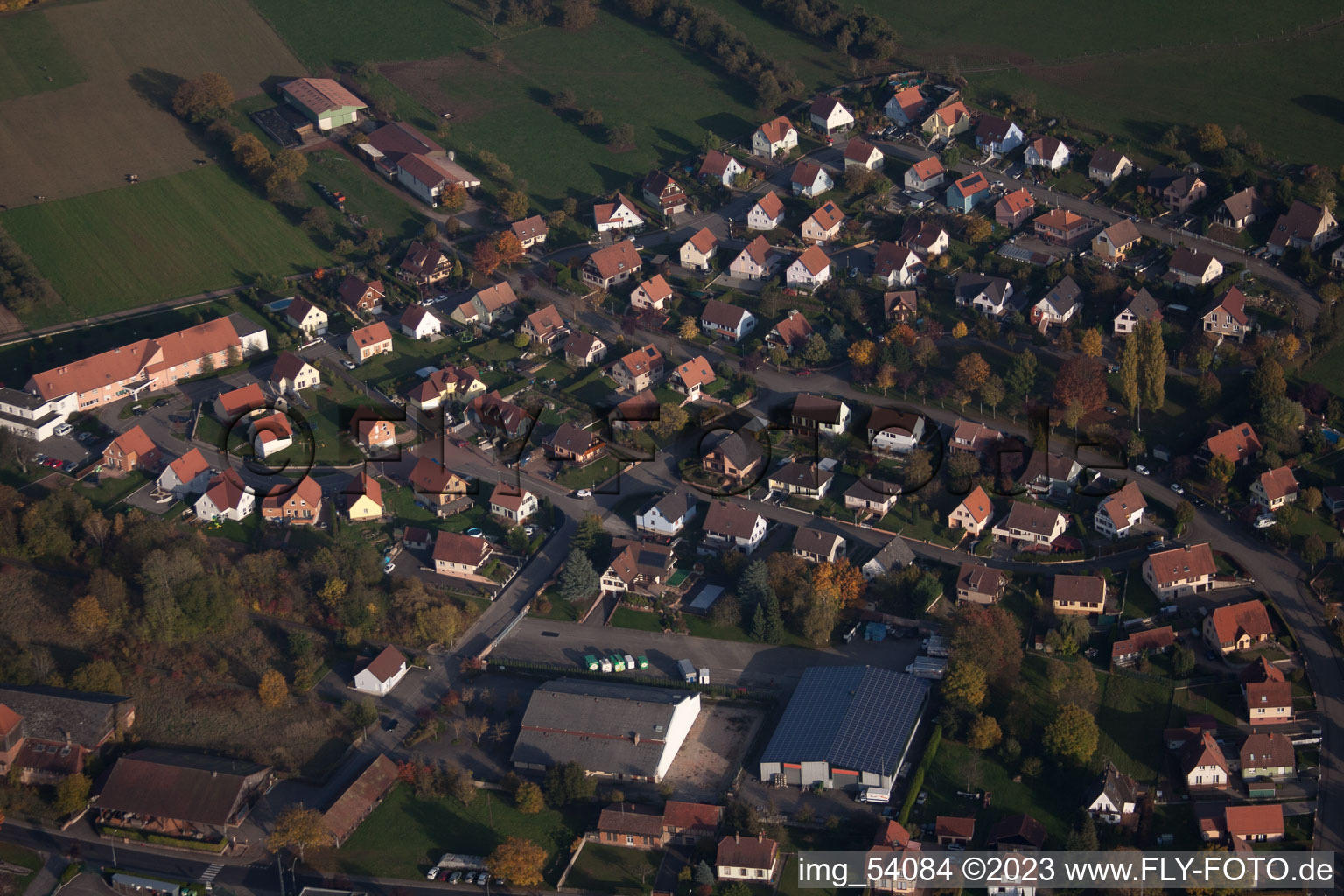 Lembach im Bundesland Bas-Rhin, Frankreich aus der Luft