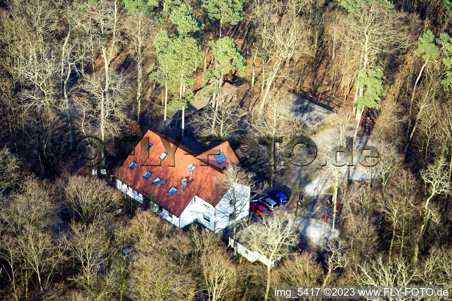 Luftbild von Kandel, Naturfreundehaus im Bundesland Rheinland-Pfalz, Deutschland