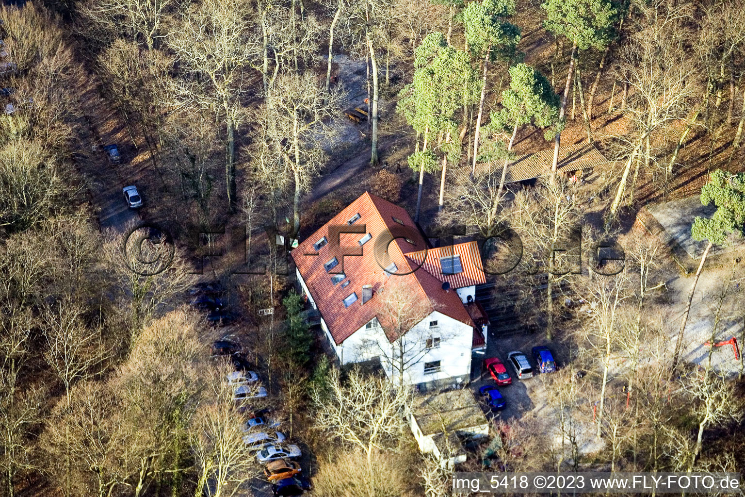 Luftaufnahme von Kandel, Naturfreundehaus im Bundesland Rheinland-Pfalz, Deutschland