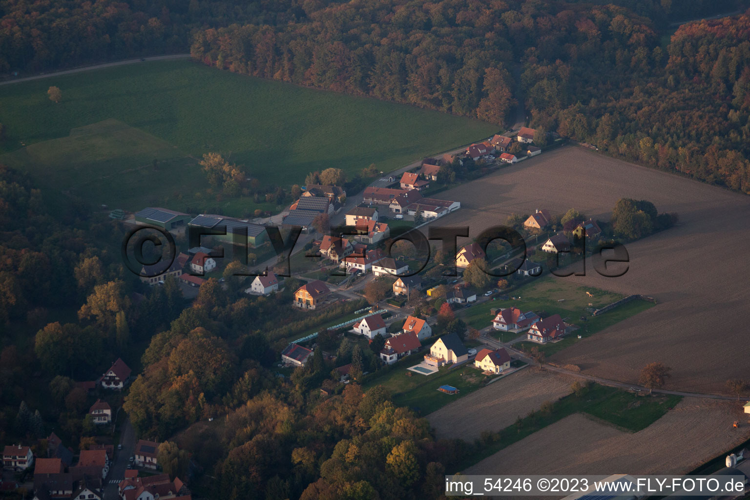 Drachenbronn-Birlenbach im Bundesland Bas-Rhin, Frankreich von oben