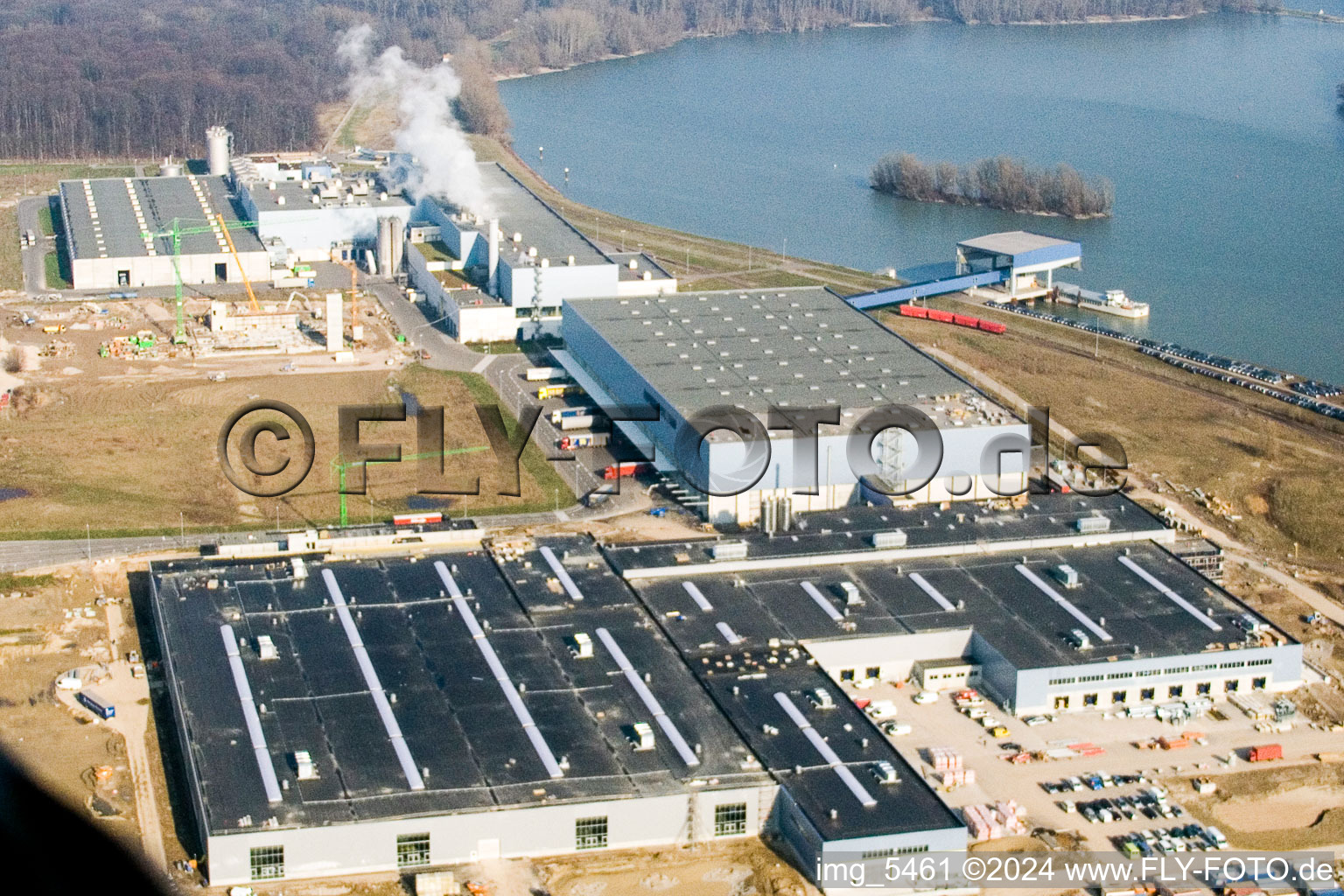Luftbild von Wellpappenfabrik Palm in Wörth am Rhein im Bundesland Rheinland-Pfalz, Deutschland