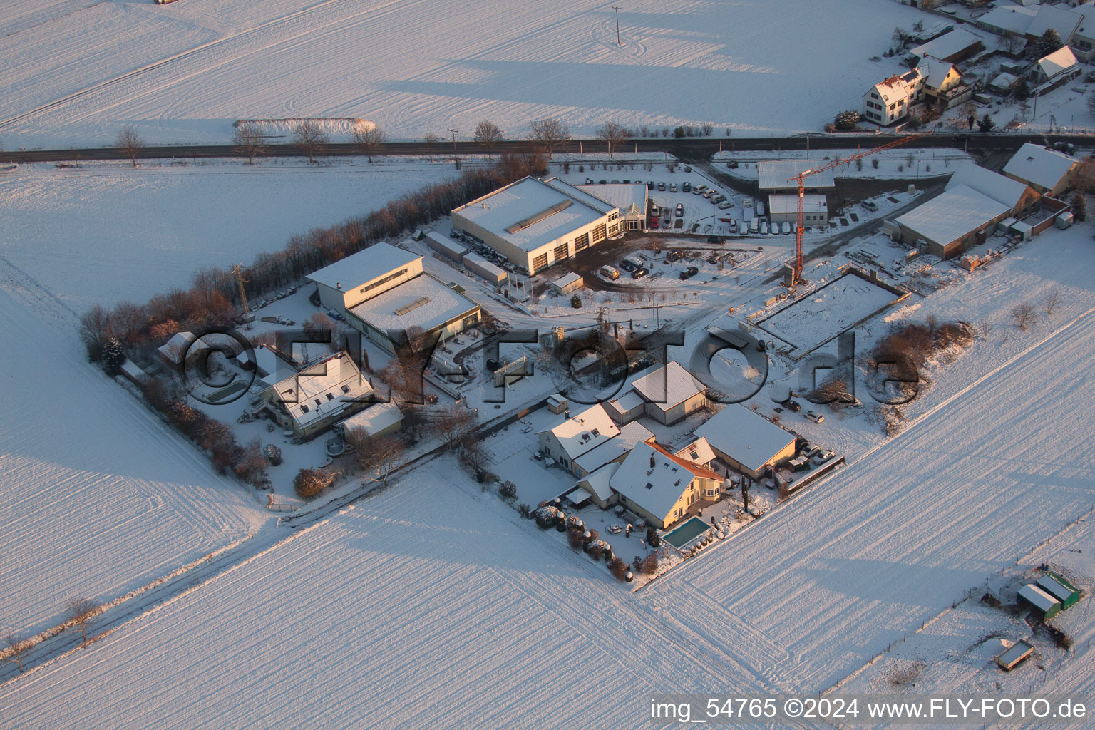 Freckenfeld im Bundesland Rheinland-Pfalz, Deutschland aus der Luft