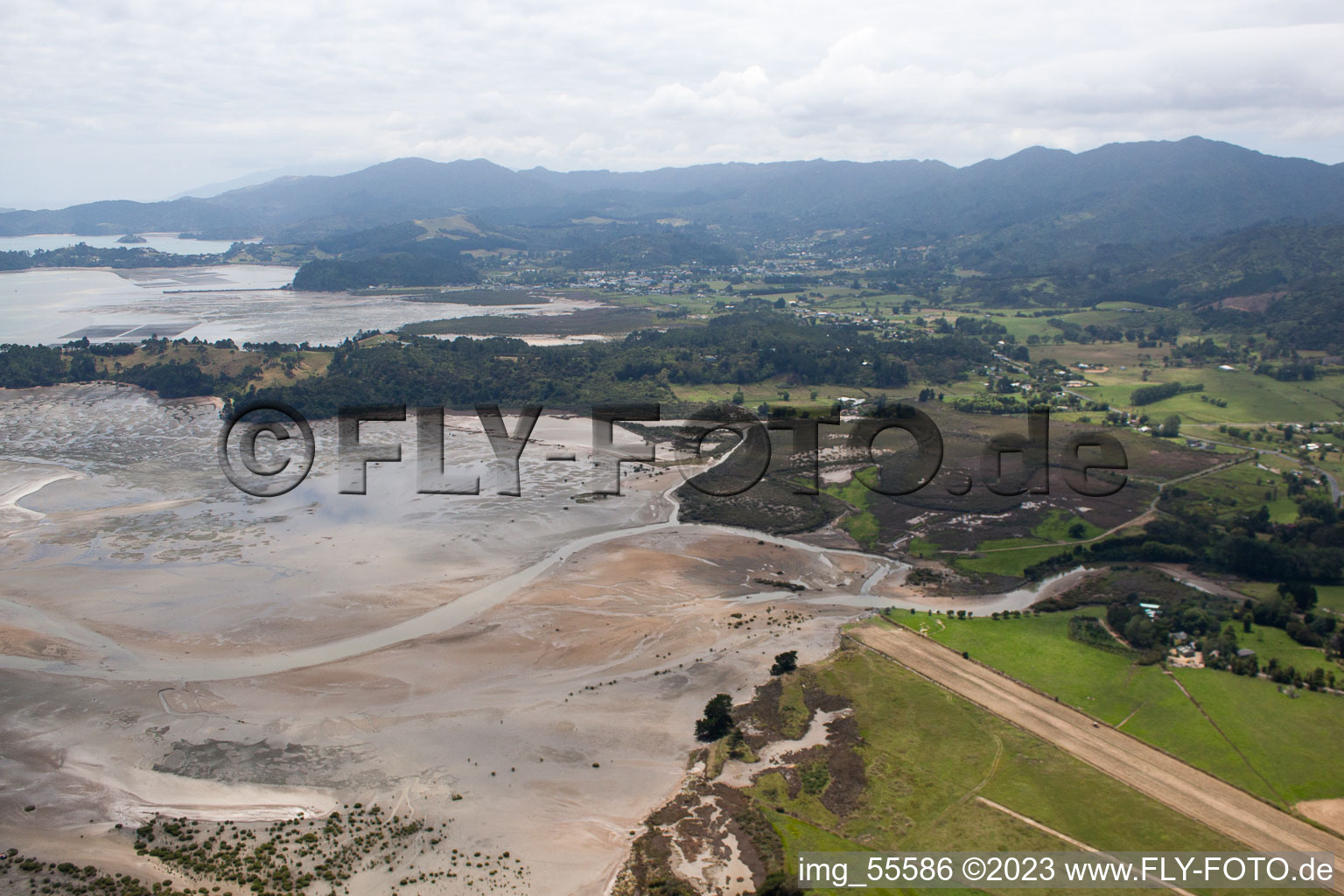 Coromandel im Bundesland Waikato, Neuseeland von einer Drohne aus
