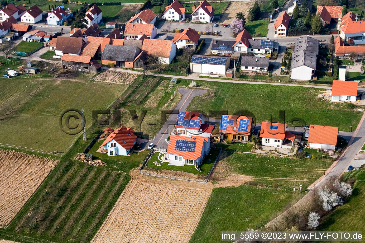 Hergersweiler im Bundesland Rheinland-Pfalz, Deutschland aus der Luft