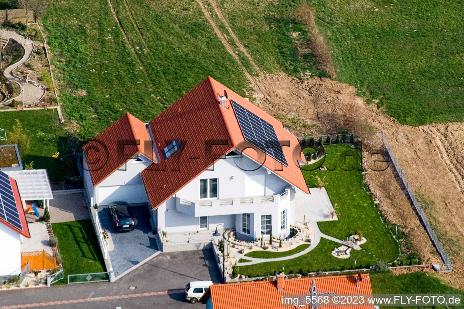 Hergersweiler im Bundesland Rheinland-Pfalz, Deutschland von der Drohne aus gesehen