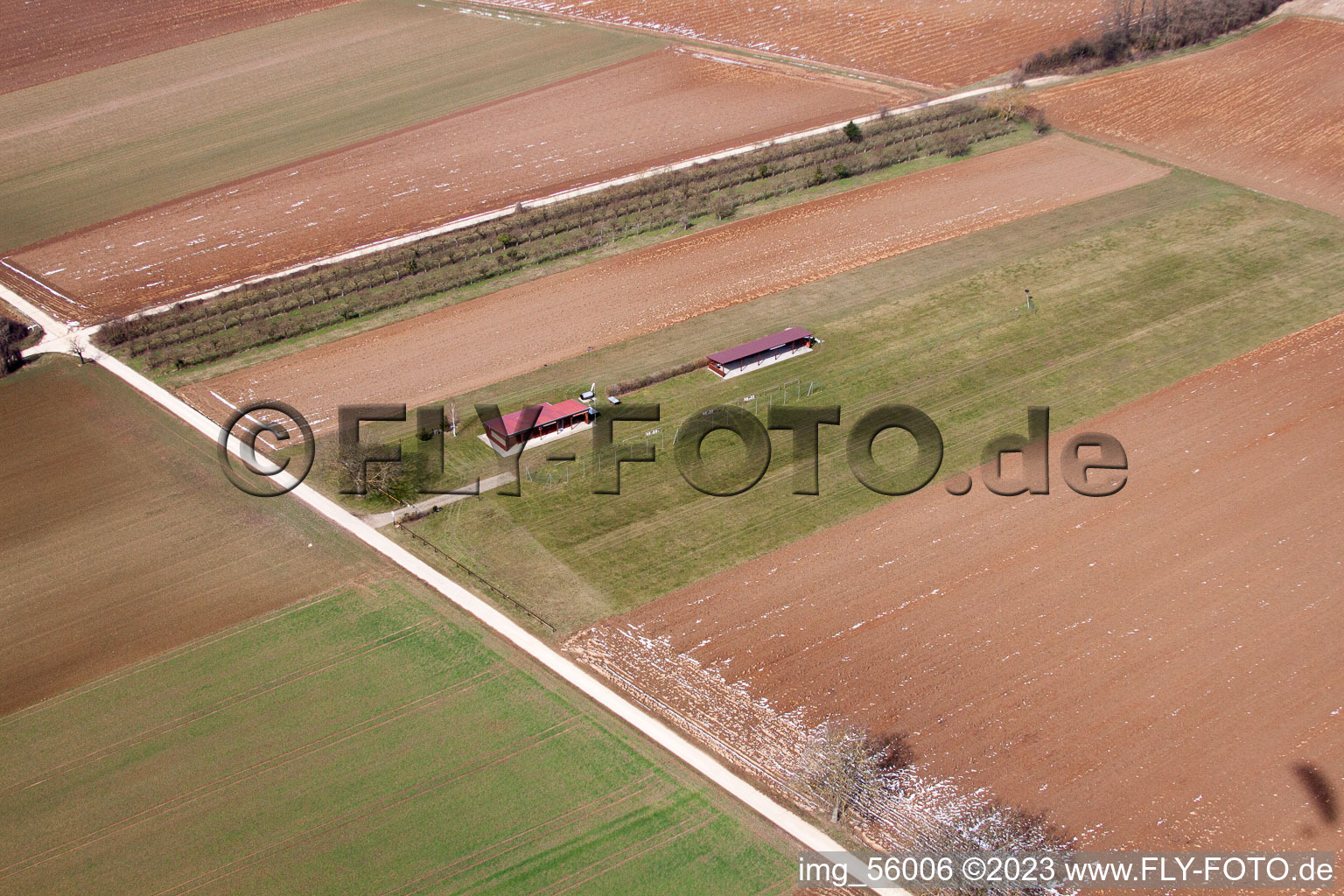 Freckenfeld, Modellflugplatz im Bundesland Rheinland-Pfalz, Deutschland von einer Drohne aus