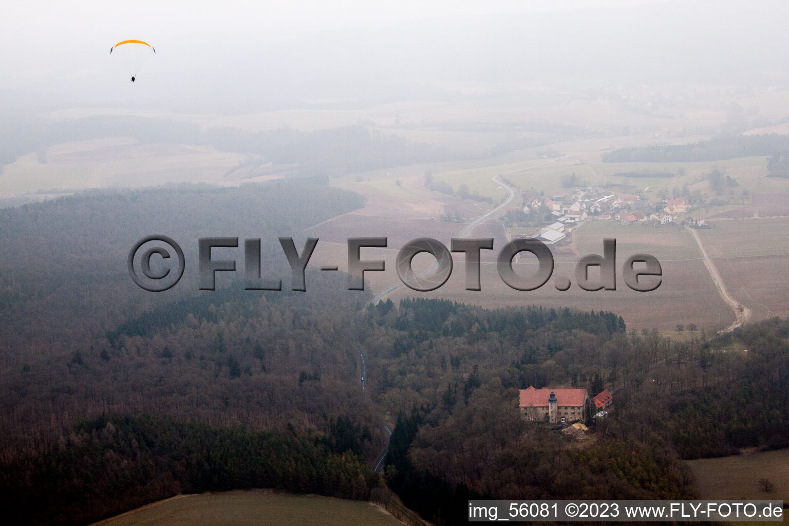 Luftaufnahme von Hofheim in Unterfranken im Bundesland Bayern, Deutschland