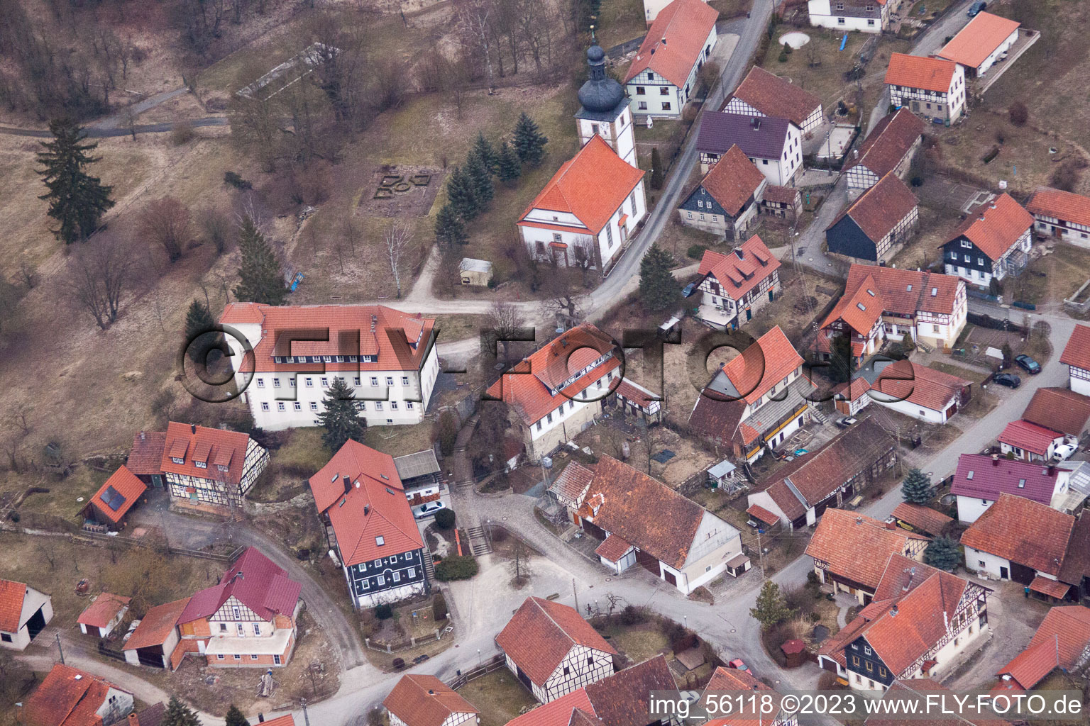 Luftaufnahme von Schweickershausen im Bundesland Thüringen, Deutschland