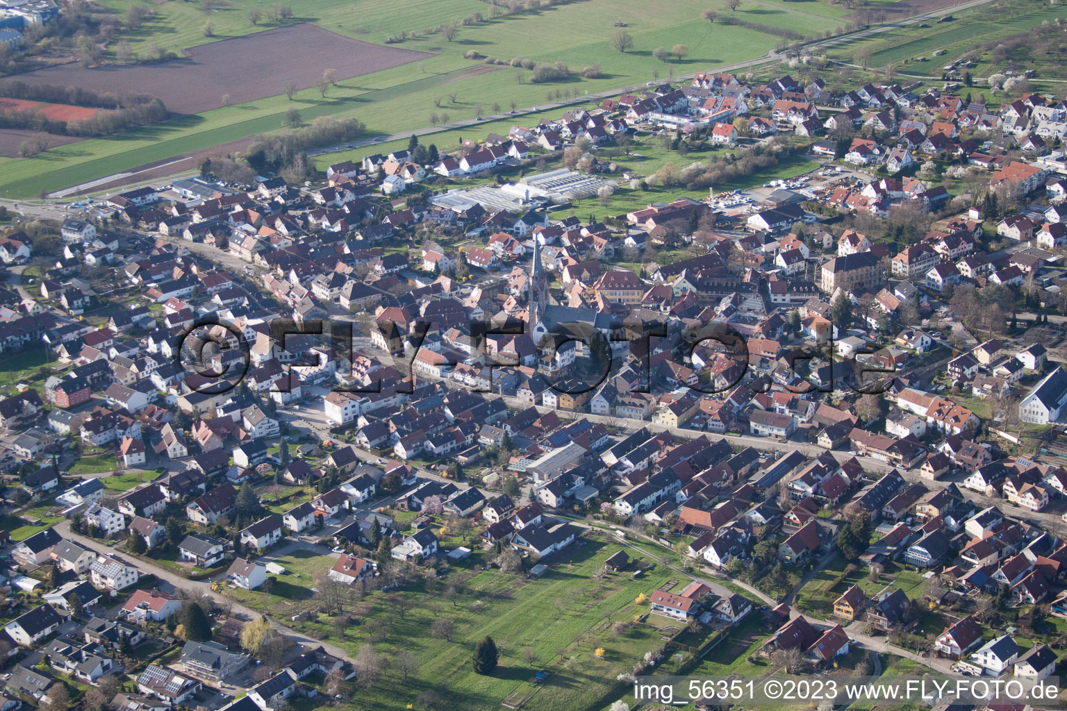 Steinbach im Bundesland Baden-Württemberg, Deutschland aus der Luft
