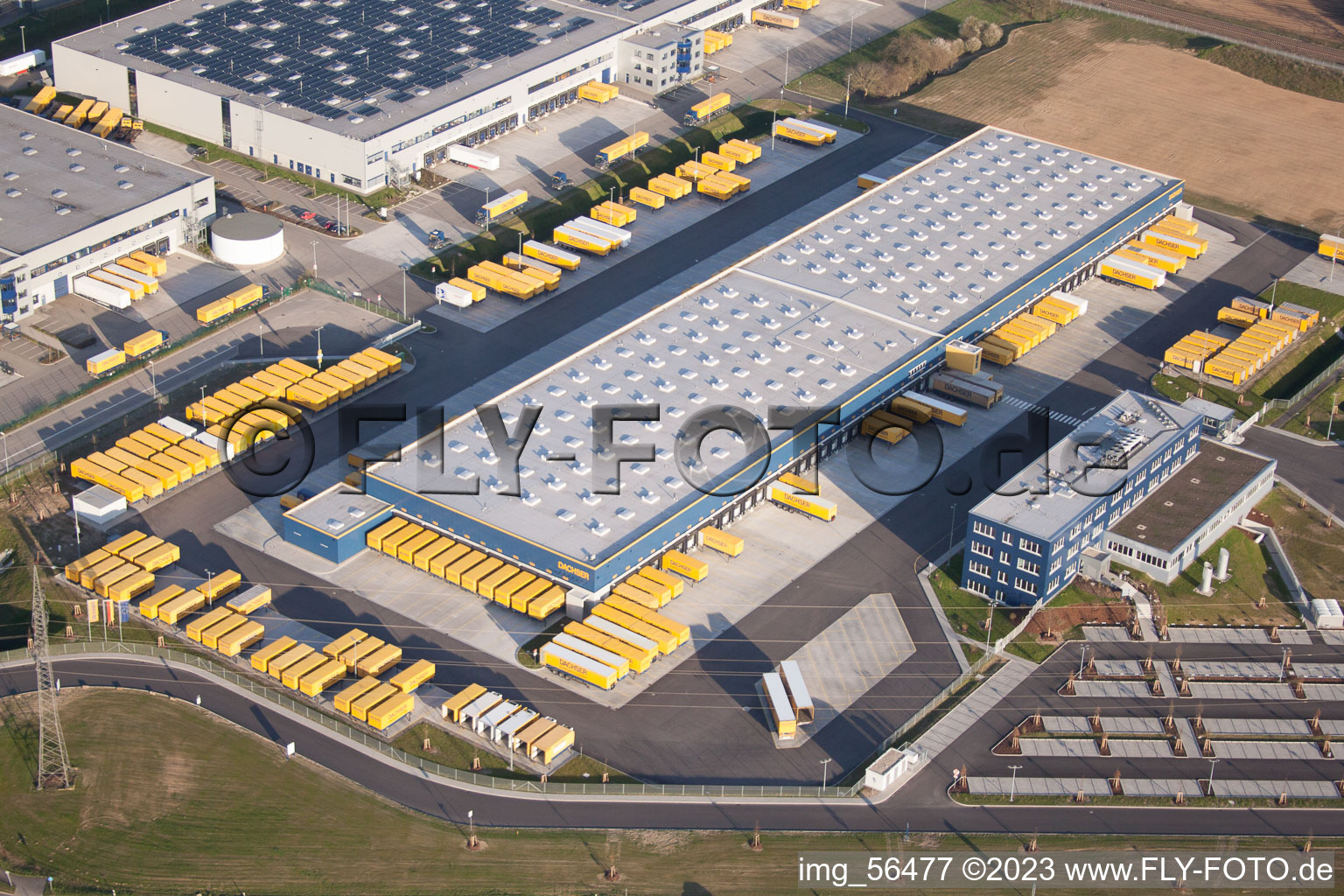 Luftbild von DACHSER Logistikzentrum Karlsruhe GmbH, Malsch im Bundesland Baden-Württemberg, Deutschland