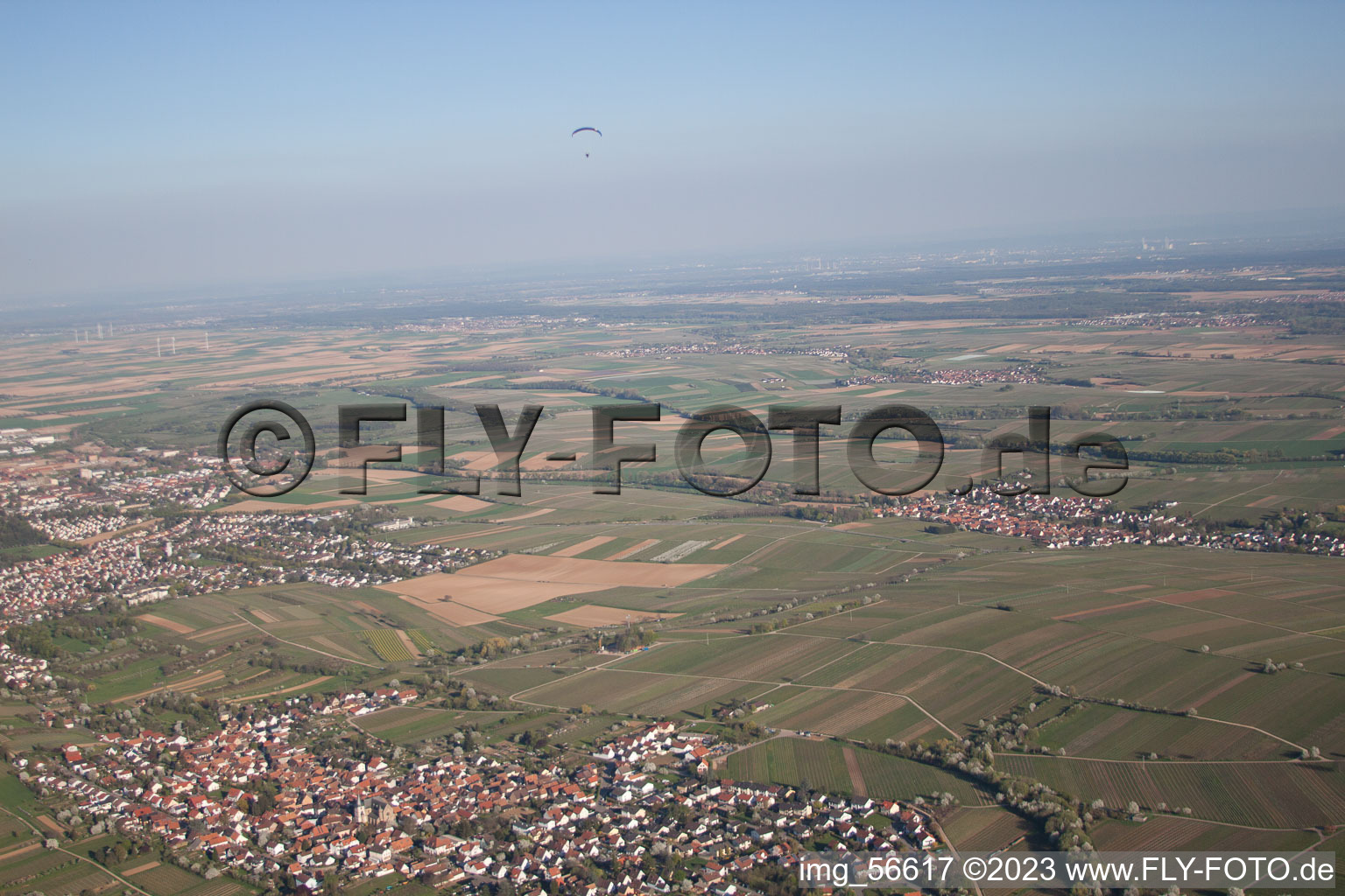 Ortsteil Arzheim in Landau in der Pfalz im Bundesland Rheinland-Pfalz, Deutschland aus der Luft betrachtet