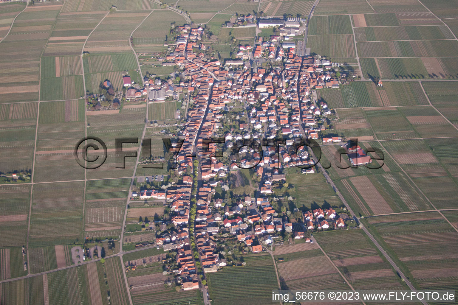 Luftbild von Rhodt unter Rietburg im Bundesland Rheinland-Pfalz, Deutschland