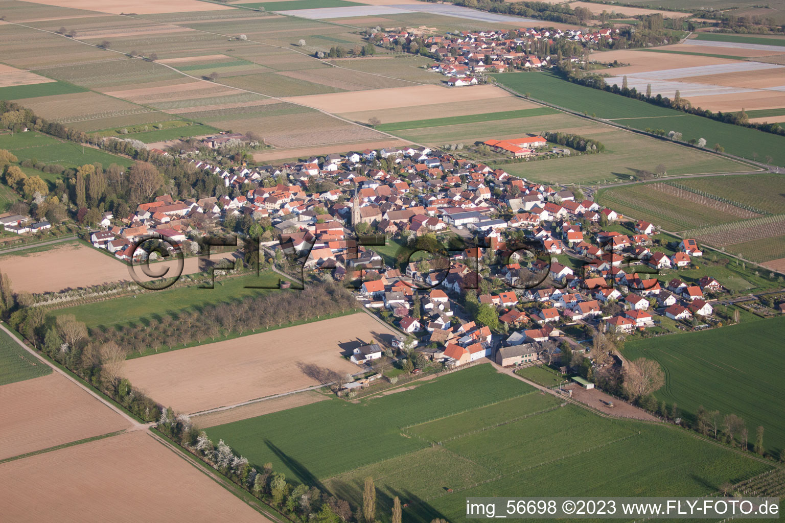 Luftbild von Großfischlingen im Bundesland Rheinland-Pfalz, Deutschland