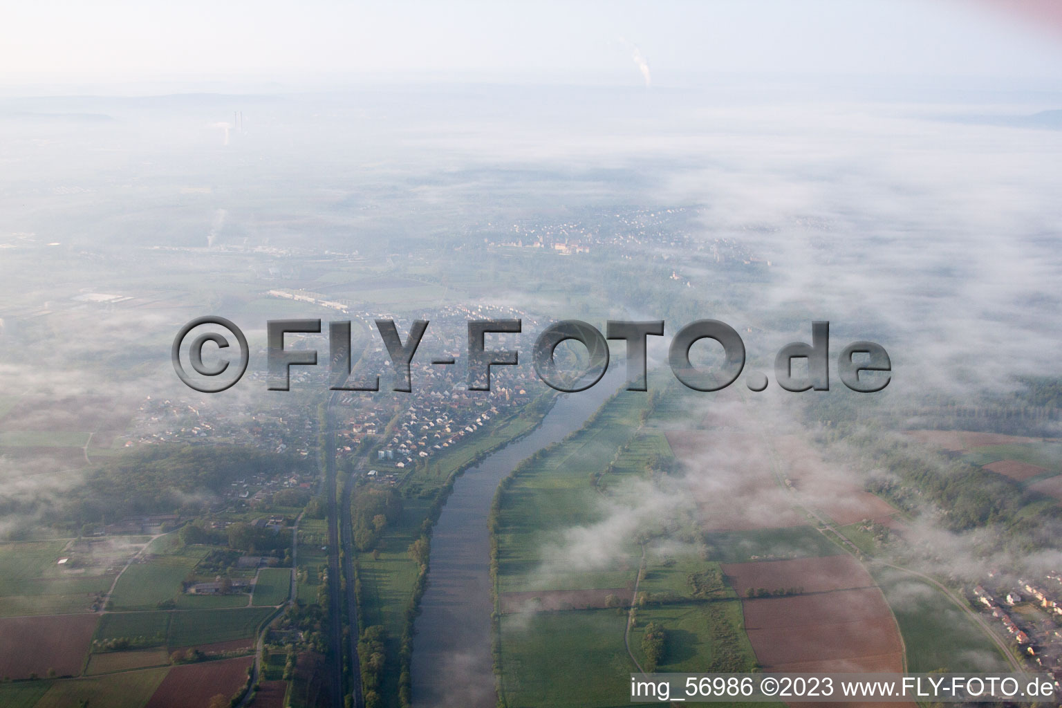 Luftaufnahme von Heinsheim im Bundesland Baden-Württemberg, Deutschland