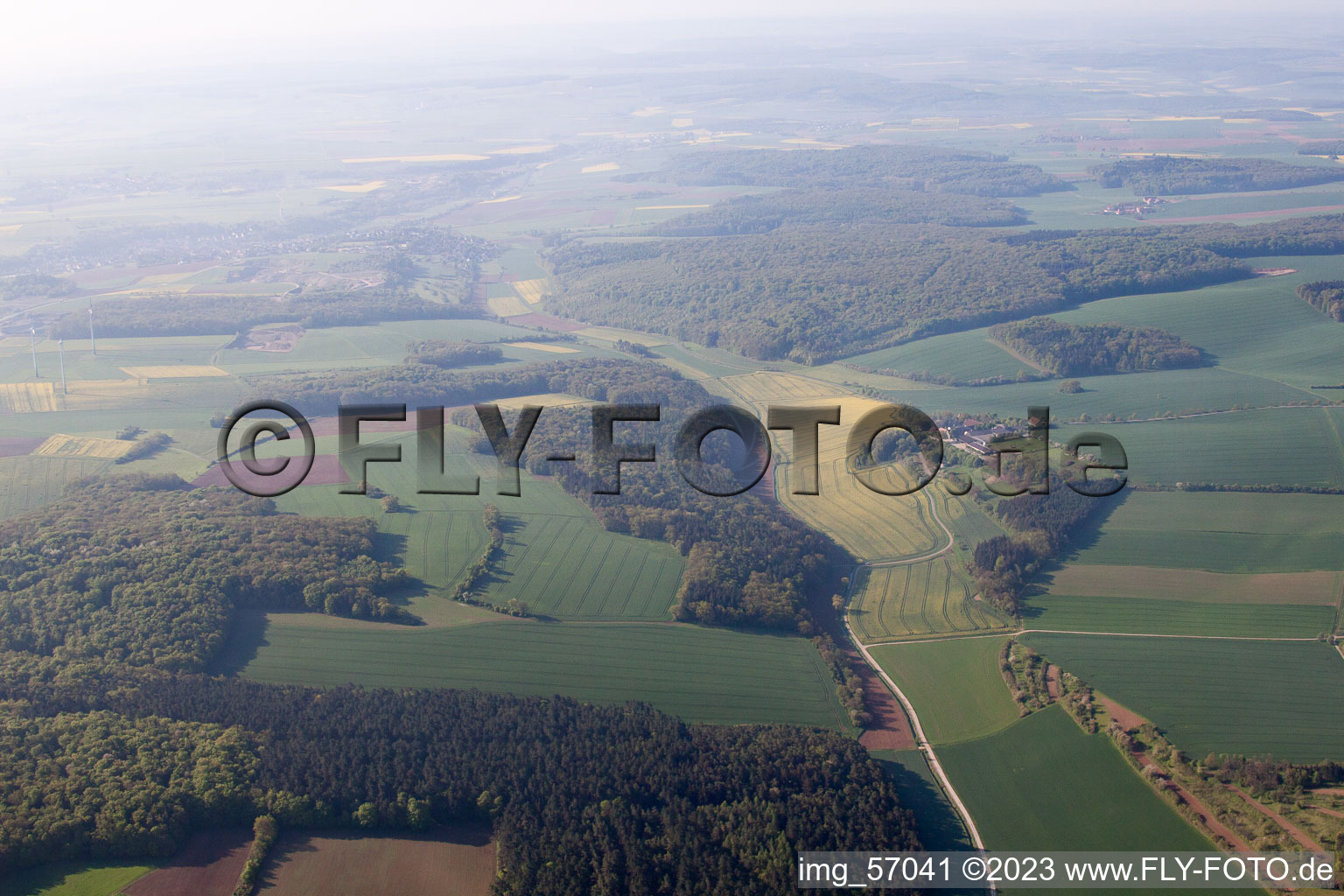 Luftbild von Kleinrinderfeld im Bundesland Bayern, Deutschland