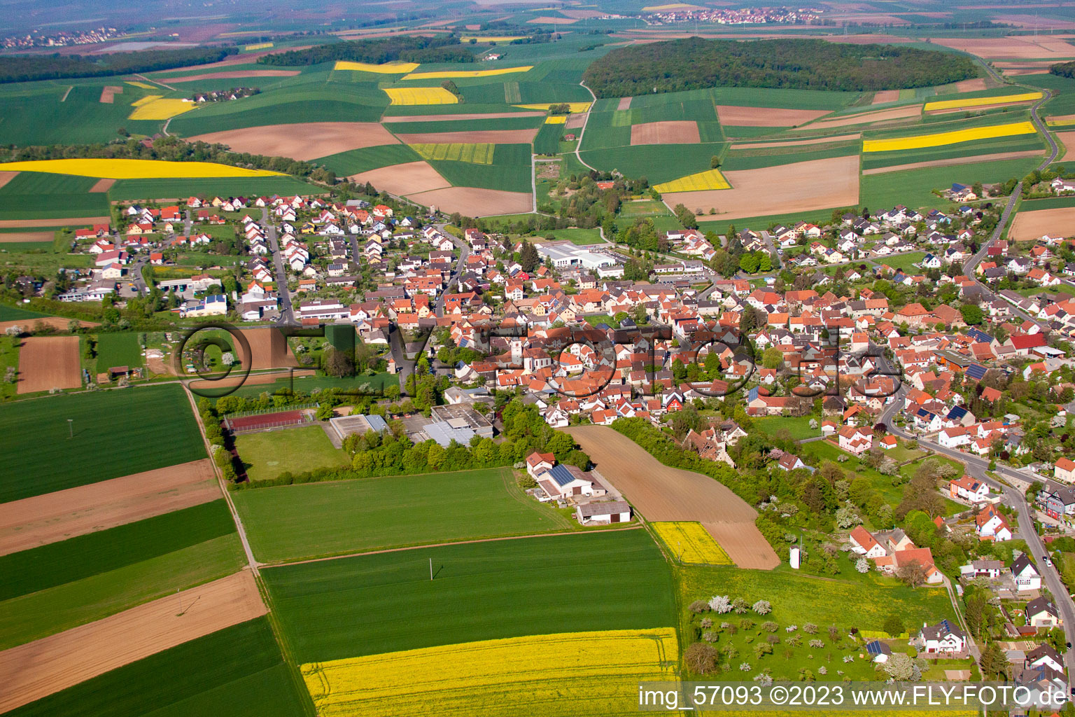 Luftbild von Schwanfeld im Bundesland Bayern, Deutschland