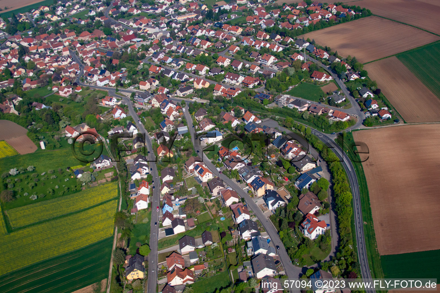 Luftaufnahme von Schwanfeld im Bundesland Bayern, Deutschland