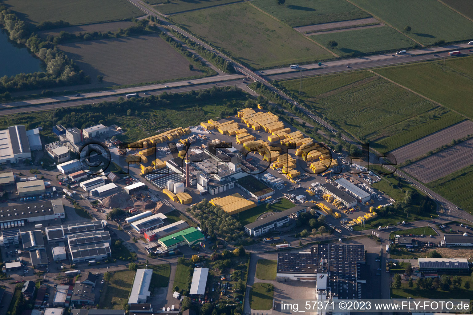 Luftbild von Ytong Werk in Malsch im Bundesland Baden-Württemberg, Deutschland
