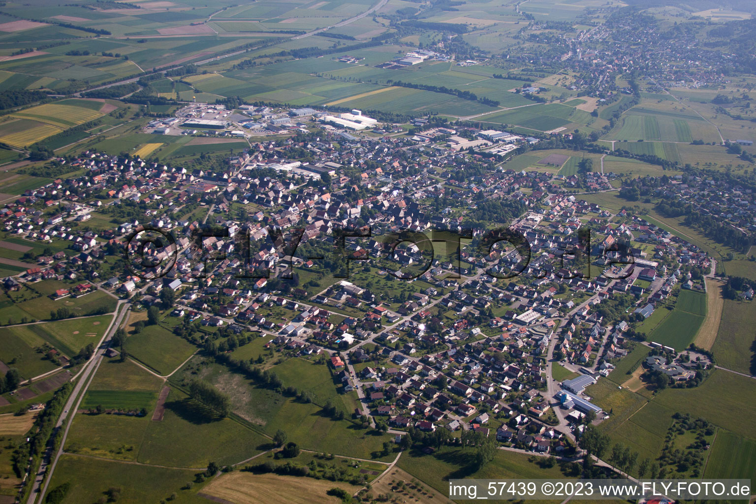 Vöhringen im Bundesland Baden-Württemberg, Deutschland aus der Luft