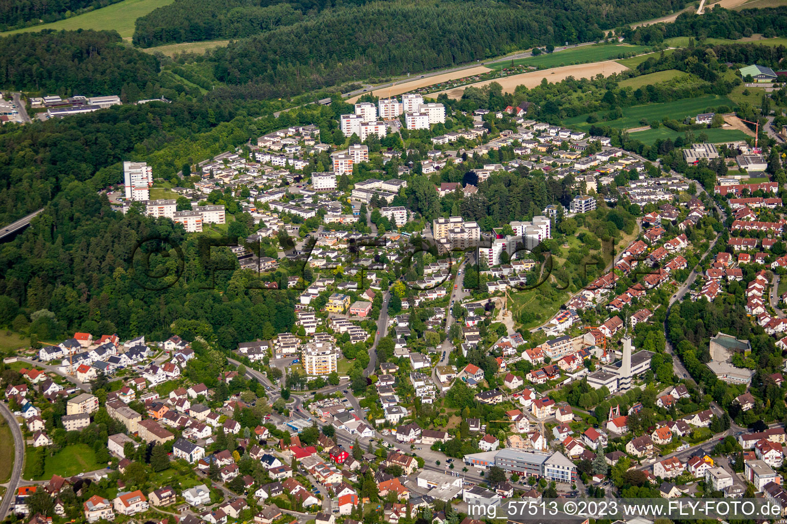 Drohnenbild von Überlingen im Bundesland Baden-Württemberg, Deutschland