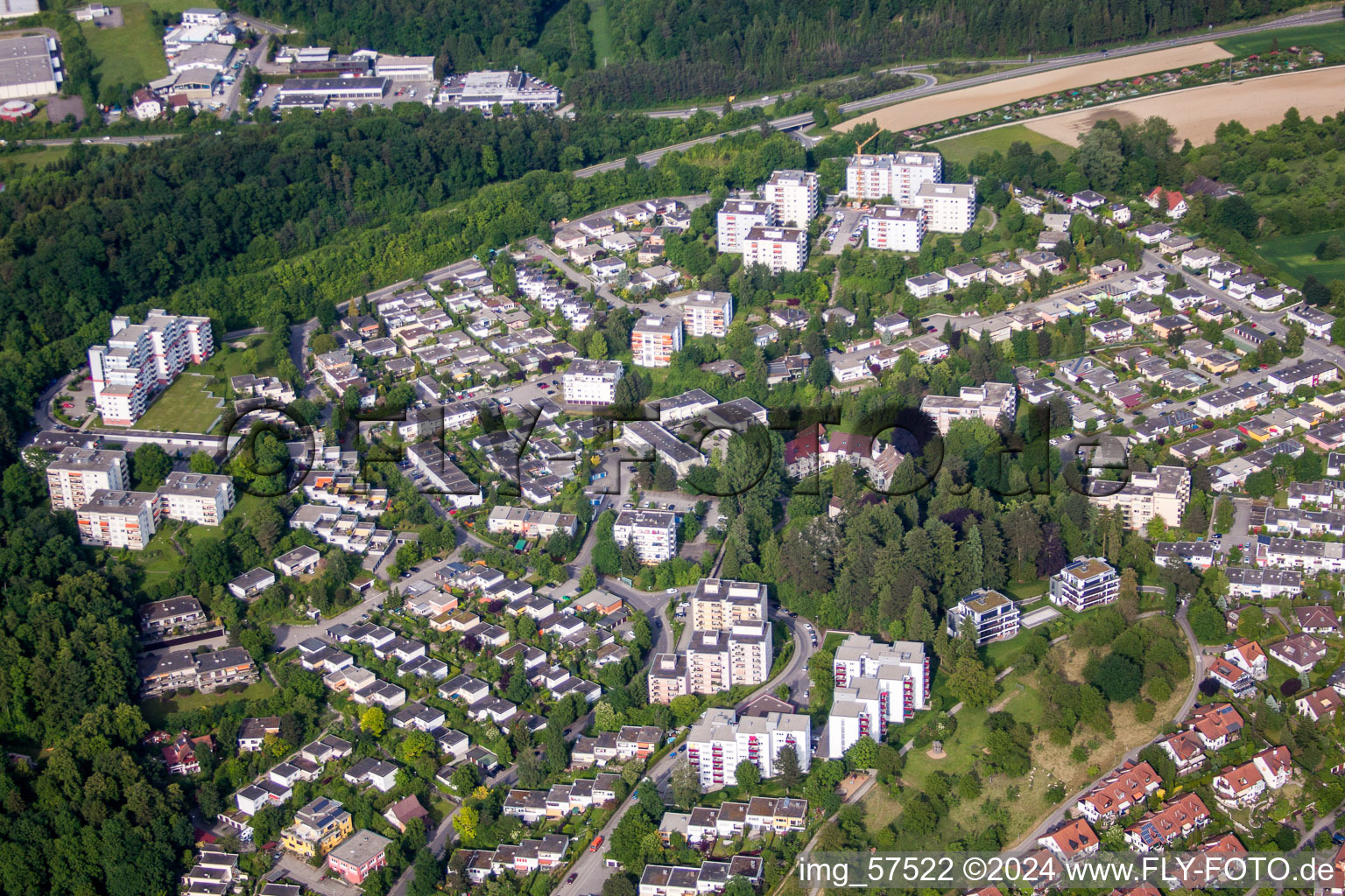 Stadtrand und Außenbezirks- Wohngebiete in Überlingen im Bundesland Baden-Württemberg, Deutschland