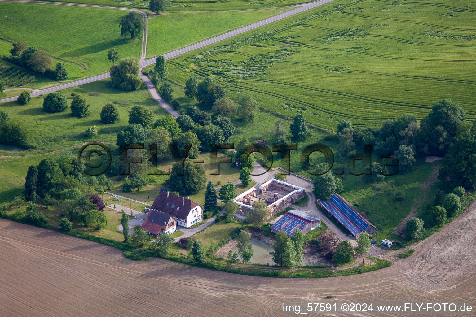 Luftaufnahme von Salem im Bundesland Baden-Württemberg, Deutschland