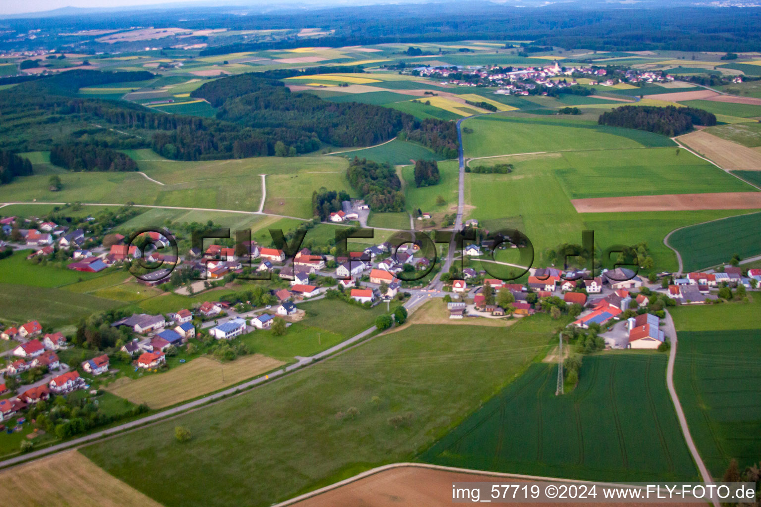 Luftaufnahme von Leibertingen im Bundesland Baden-Württemberg, Deutschland