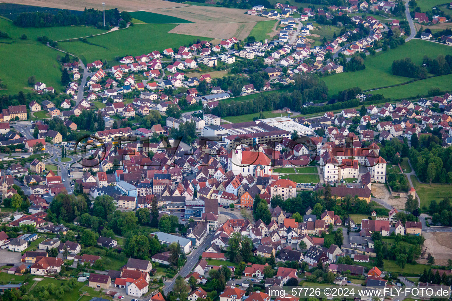 Meßkirch im Bundesland Baden-Württemberg, Deutschland von der Drohne aus gesehen