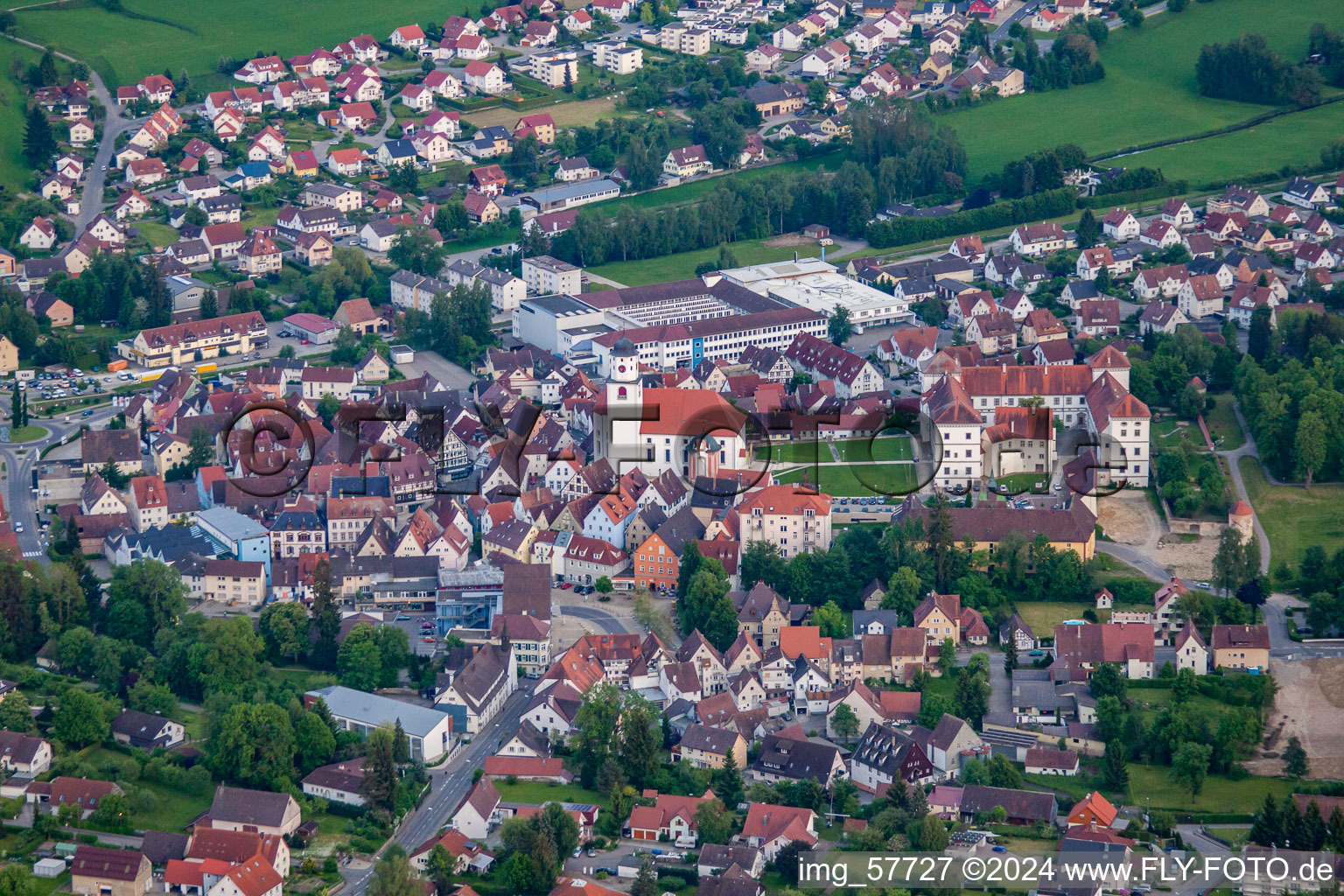 Luftbild von Meßkirch im Bundesland Baden-Württemberg, Deutschland