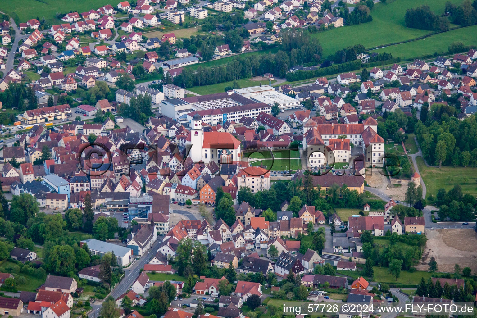 Luftaufnahme von Meßkirch im Bundesland Baden-Württemberg, Deutschland