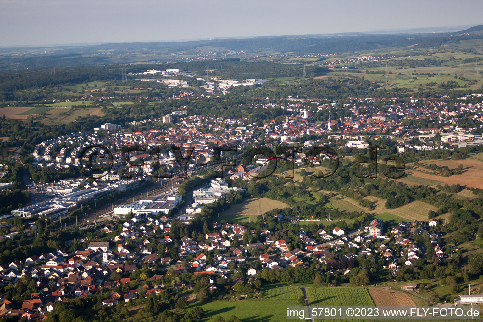 Luftaufnahme von Bretten im Bundesland Baden-Württemberg, Deutschland