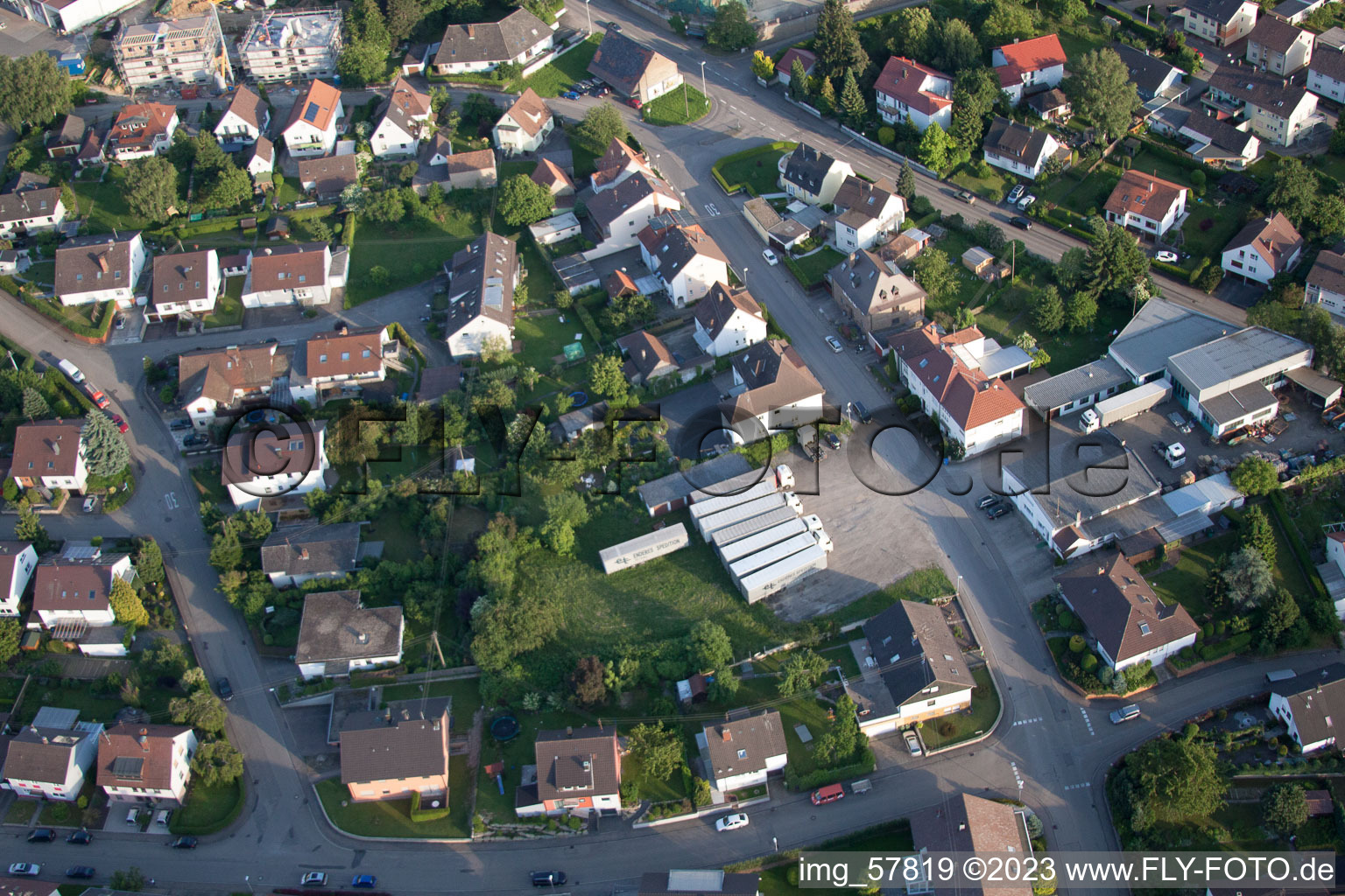 Luftbild von ENDERES Logistik, Spedition im Ortsteil Diedelsheim in Bretten im Bundesland Baden-Württemberg, Deutschland