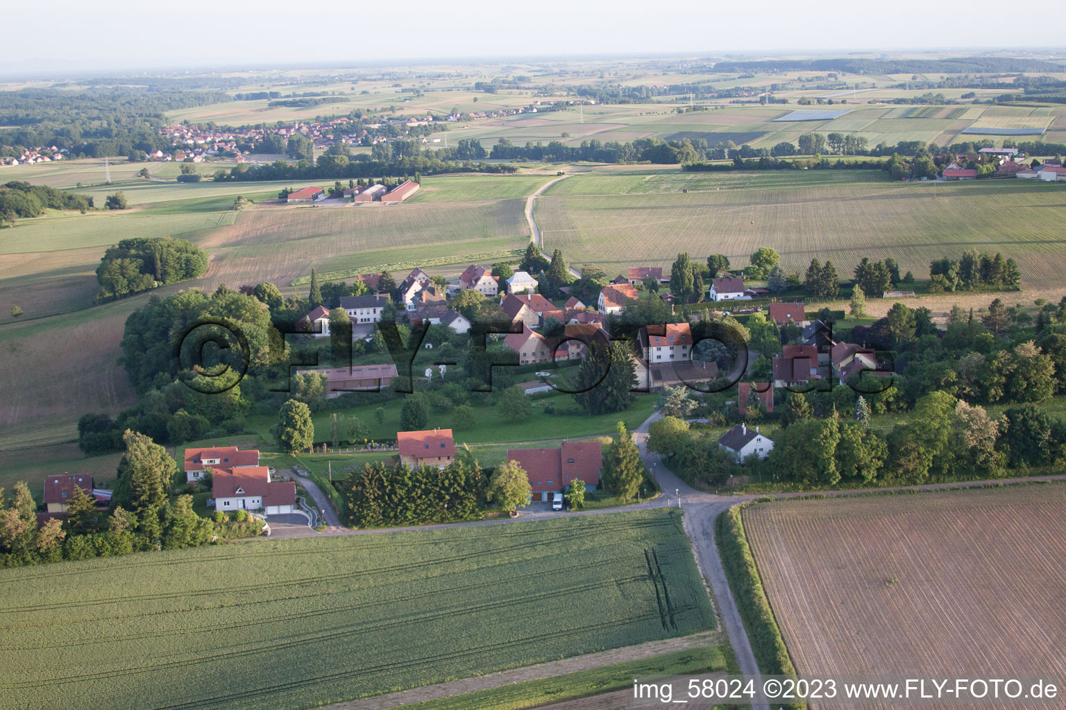 Luftbild von Geisberg im Bundesland Bas-Rhin, Frankreich