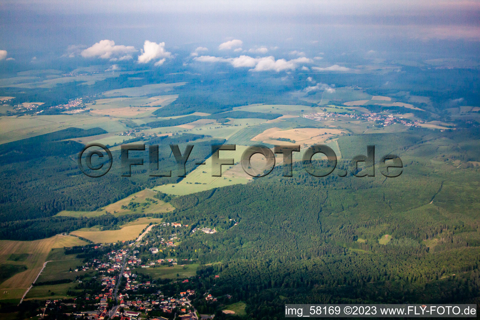 Luftbild von Friedrichsbrunn im Bundesland Sachsen-Anhalt, Deutschland