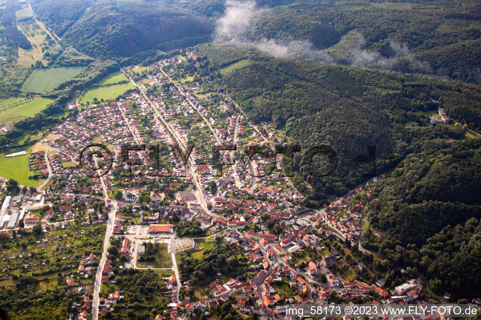 Luftaufnahme von Gernrode im Bundesland Sachsen-Anhalt, Deutschland