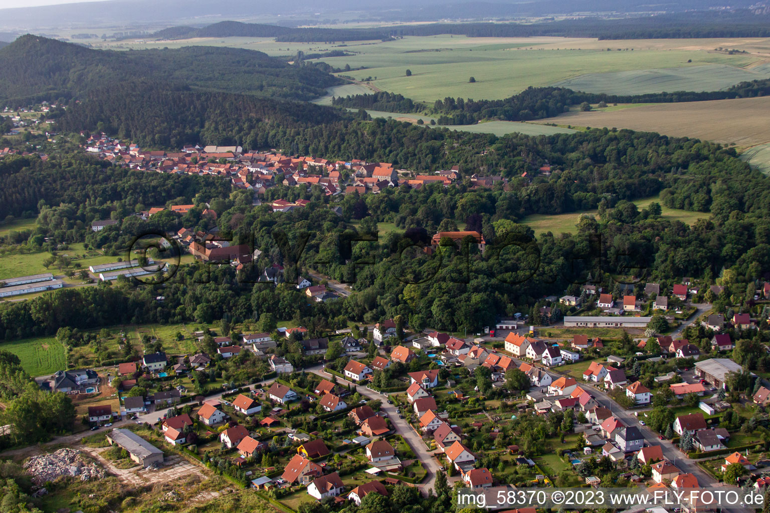 Luftbild von Ortsteil Langenstein in Halberstadt im Bundesland Sachsen-Anhalt, Deutschland