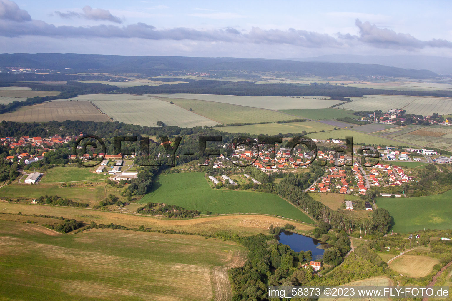 Luftbild von Langenstein im Bundesland Sachsen-Anhalt, Deutschland