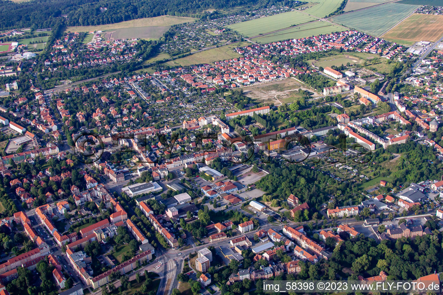 Luftaufnahme von Halberstadt im Bundesland Sachsen-Anhalt, Deutschland