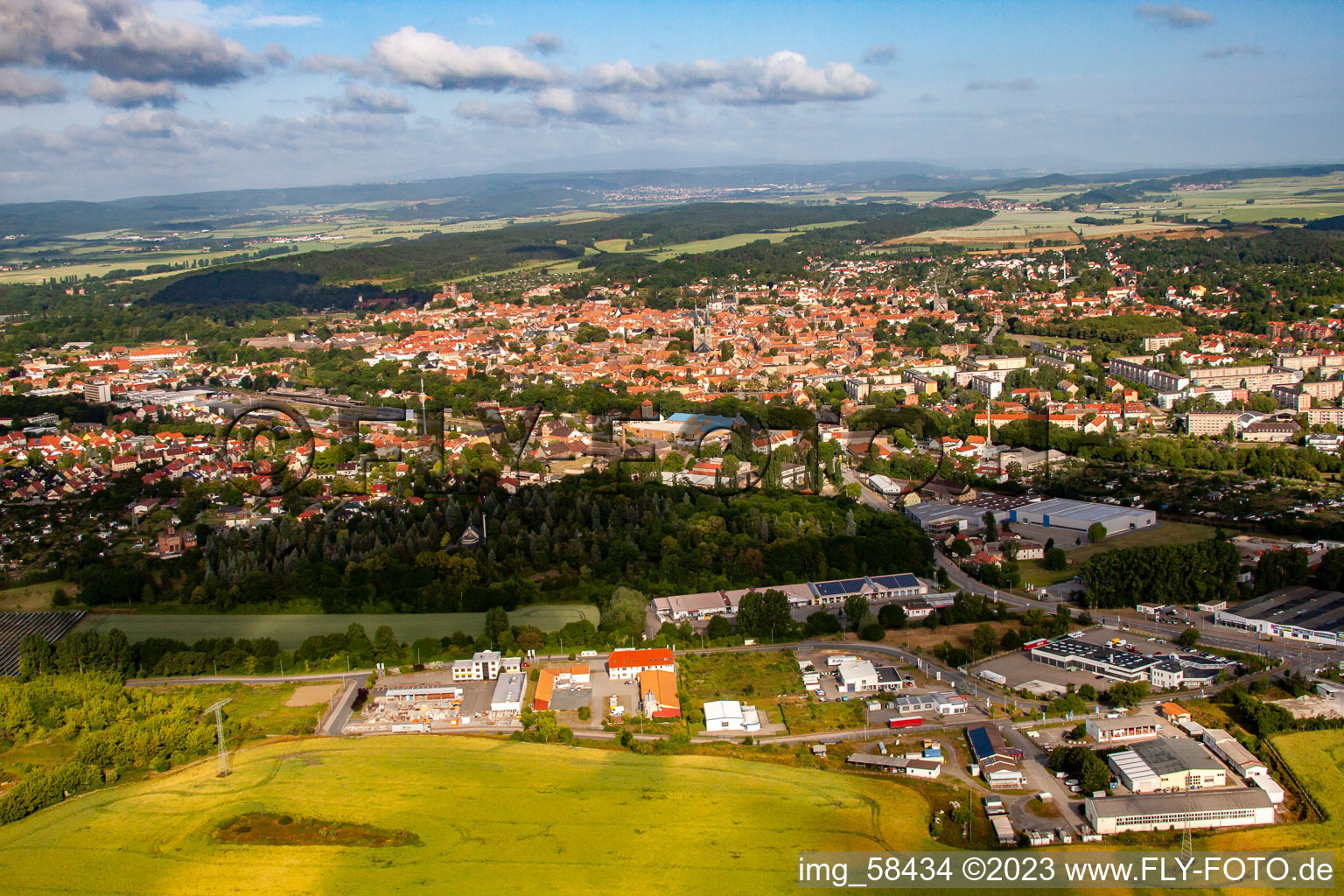 Luftbild von Von Südosten in Quedlinburg im Bundesland Sachsen-Anhalt, Deutschland