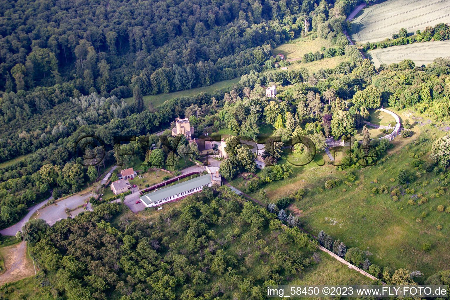 Luftaufnahme von Ballenstedt Roseburg im Ortsteil Rieder im Bundesland Sachsen-Anhalt, Deutschland