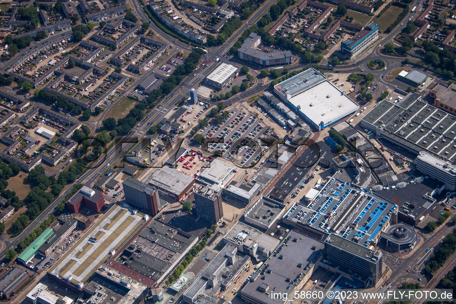 Luftbild von Basildon im Bundesland England, Großbritanien