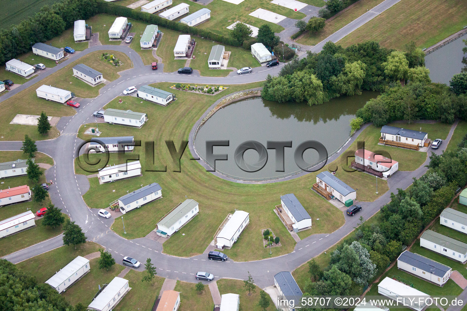 Wohnwagen und Zelte- Campingplatz - und Zeltplatz Top View Caravan Park in Ulrome in England, Vereinigtes Königreich, Großbritanien