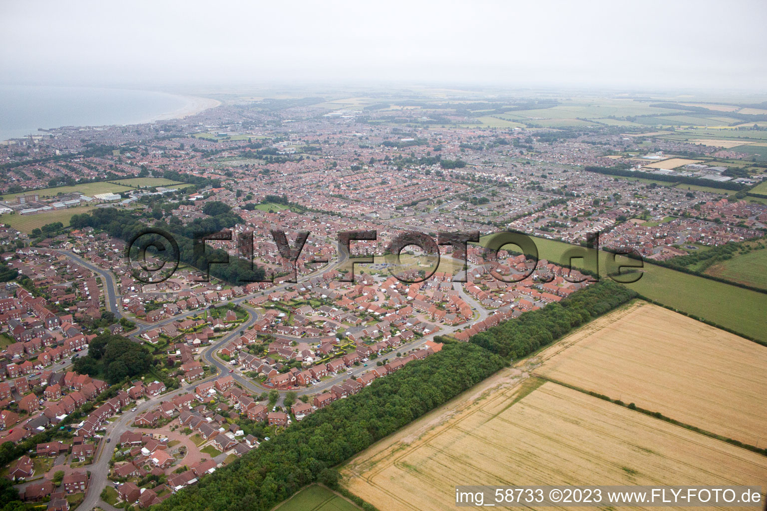 Luftaufnahme von Bempton im Bundesland England, Großbritanien
