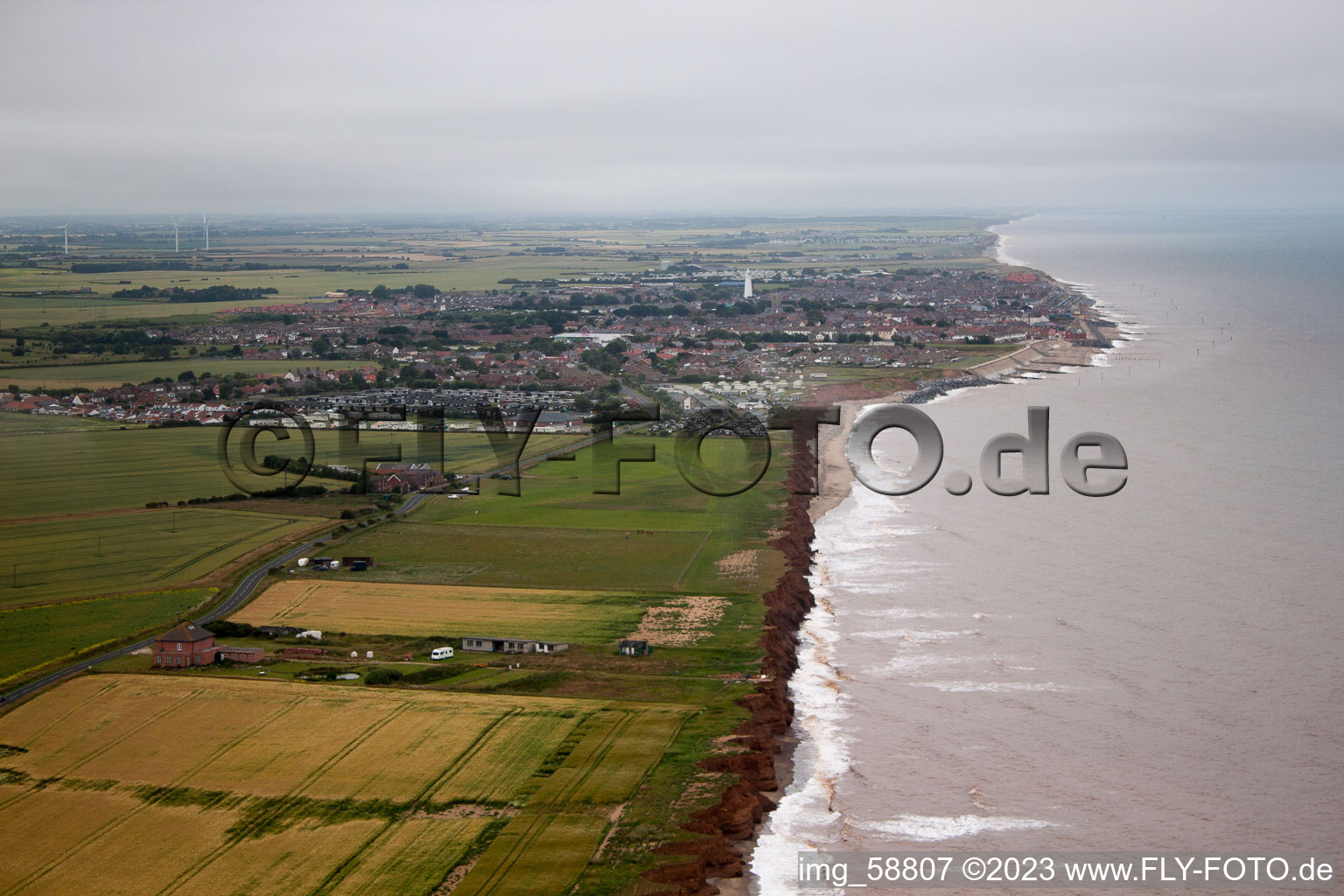 Luftaufnahme von Hollym im Bundesland England, Großbritanien